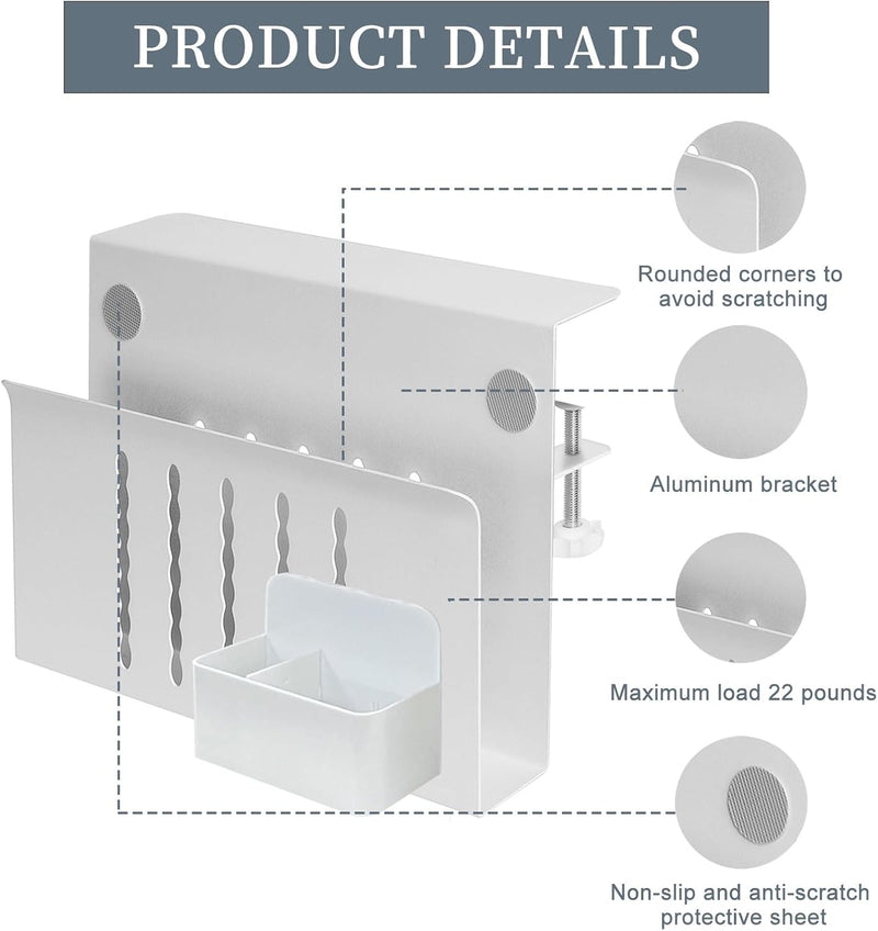 Domigard Schreibtisch Seitenaufbewahrung, Desk Side Storage, Laptop Aufbewahrung Schreibtisch mit Ma