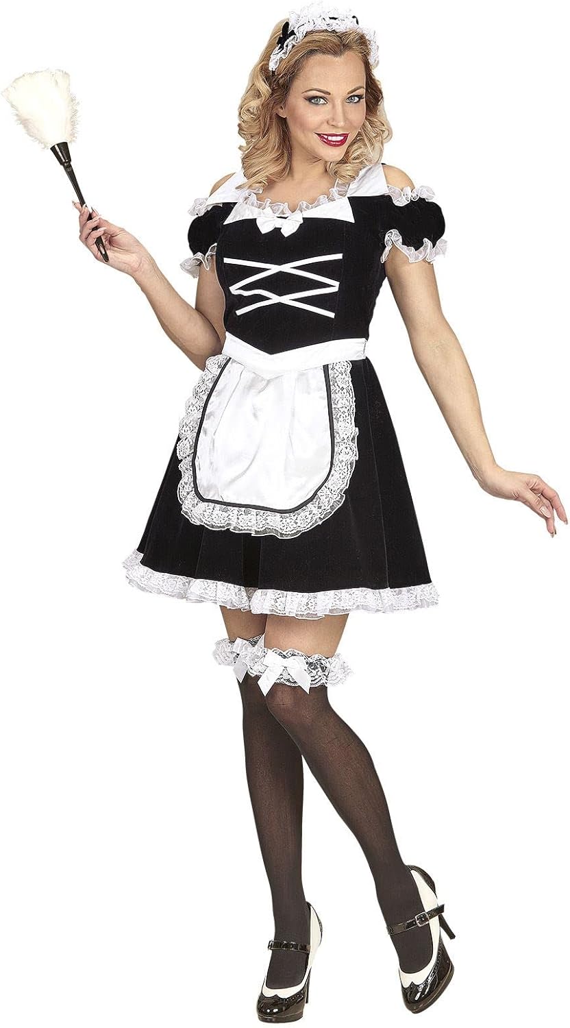 "FRENCH MAID" (dress with apron, headpiece) - (XL), XL
