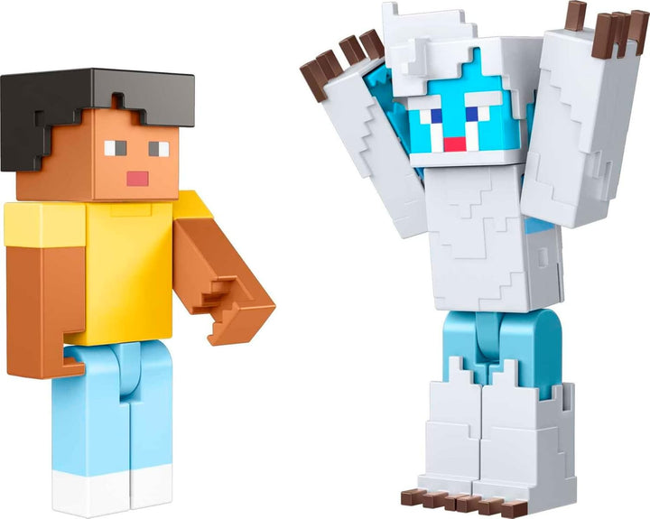 MINECRAFT Creator Series - Mount Enderwood Yeti-Schreck Story Pack mit 2 Figuren, 16 Zubehörteile, L