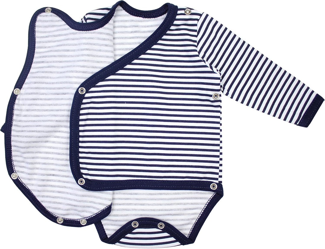 TupTam Baby Body Langarm – Wickelbody Langarm für Jungen & Mädchen, 5er Pack, 100% Baumwolle, OEKO-T