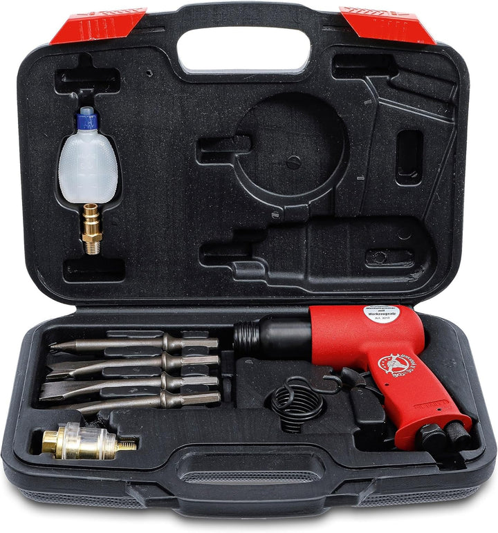 BGS Diy 3213 | Druckluft-Meisselhammer mit Werkzeugsatz | 8-tlg., Satz