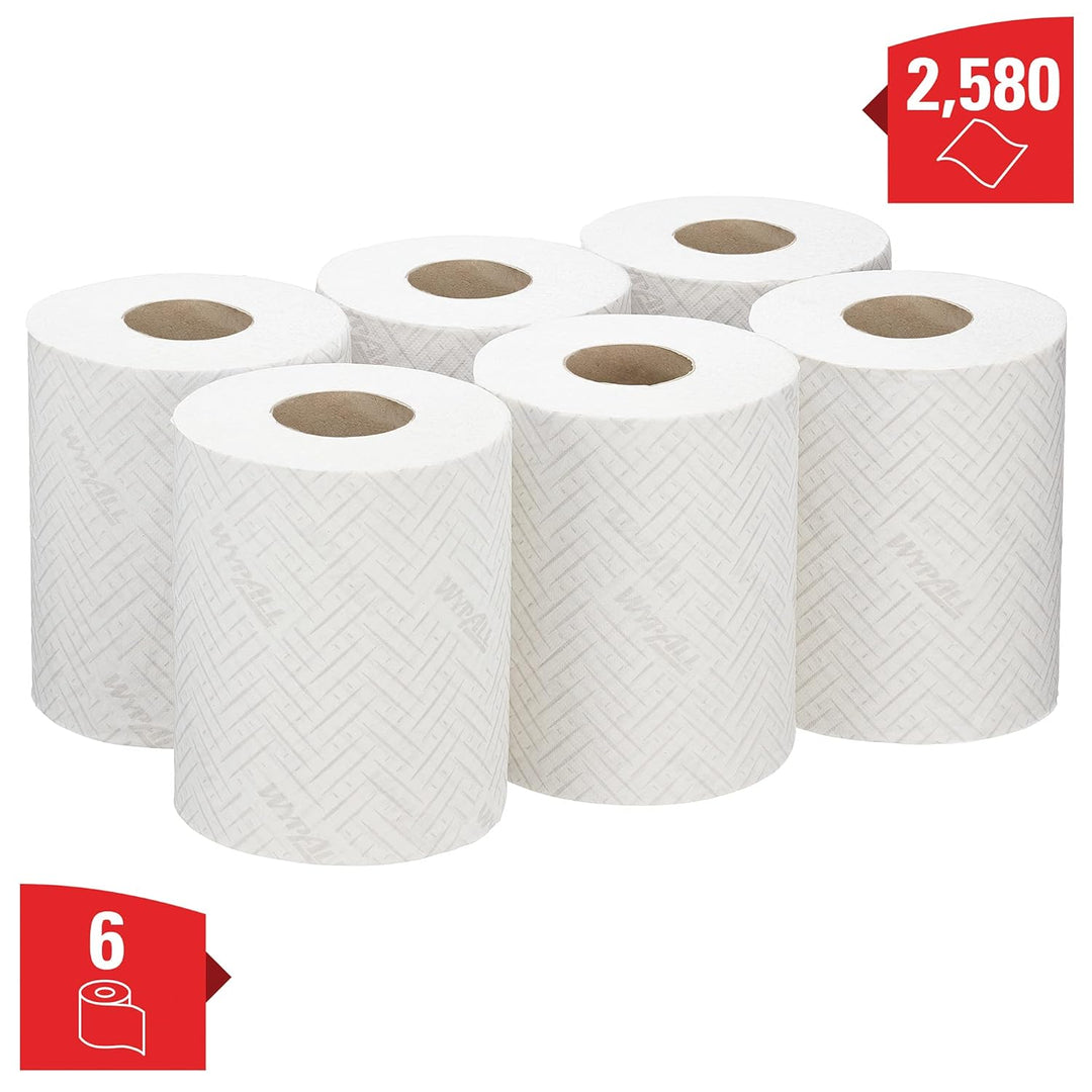 WypAll® L10 Papierreinigungstücher 6222, 1-lagige weisse Reinigungstücher für Lebensmittel und Hygie