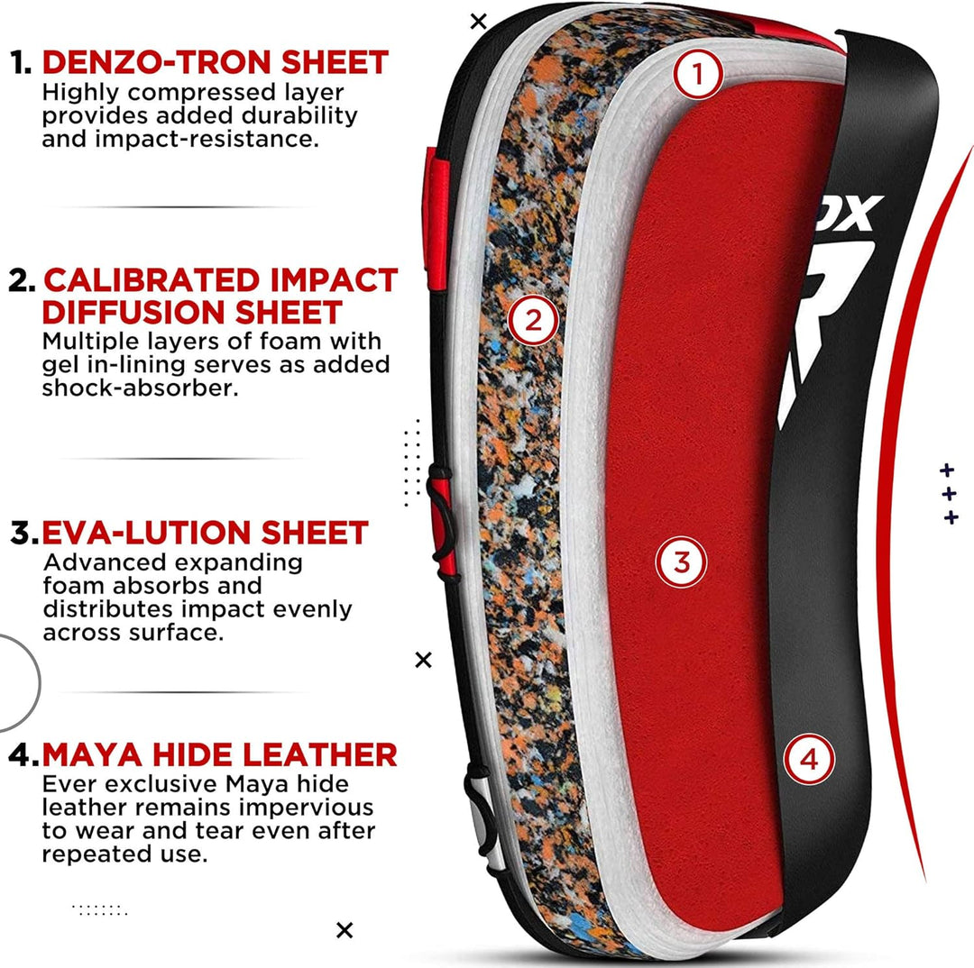 RDX Schlagkissen De Volcan Arm Pad/Schlagkissen Gebogen 1size rot
