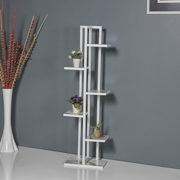 [en.casa] Blumenständer Tohmajärvi 6 Ebenen Blumenregal 120 x 34 x 21 cm Pflanzenständer Indoor Pfla