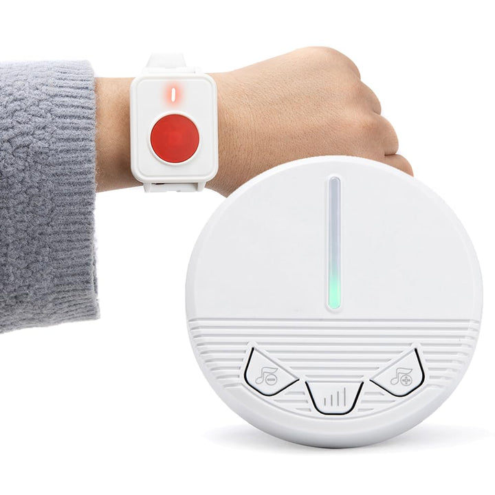 Wireless Personal Alarm für ältere Menschen Caregiver Pager Notruf Glocke Taste Alarm System 500ft m