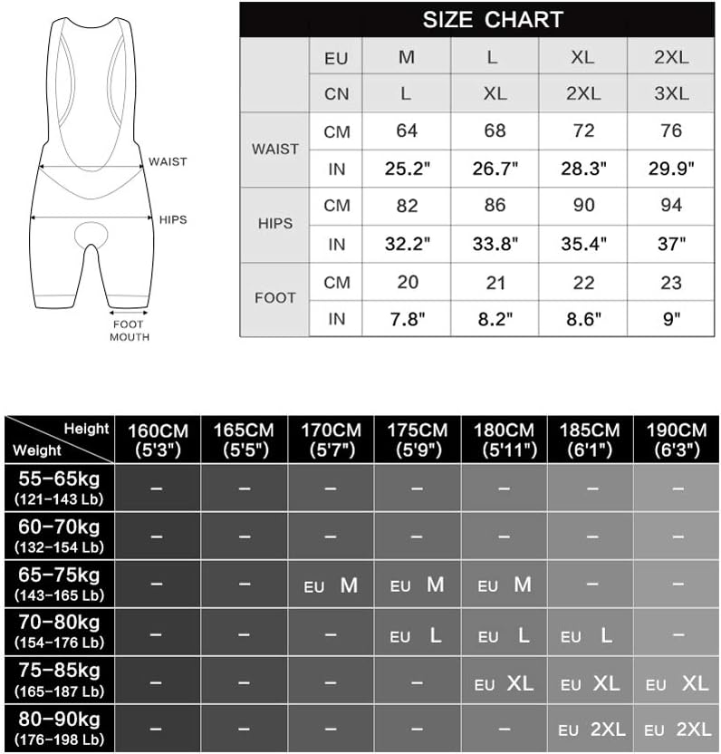 Santic Trägerhose Fahrrad Herren Kurz Sitzpolster Bib Shorts Hosen Rennrad Gepolstert Radlerhose Pol