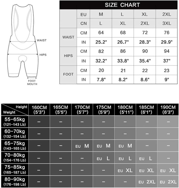 Santic Trägerhose Fahrrad Herren Kurz Sitzpolster Bib Shorts Hosen Rennrad Gepolstert Radlerhose Pol