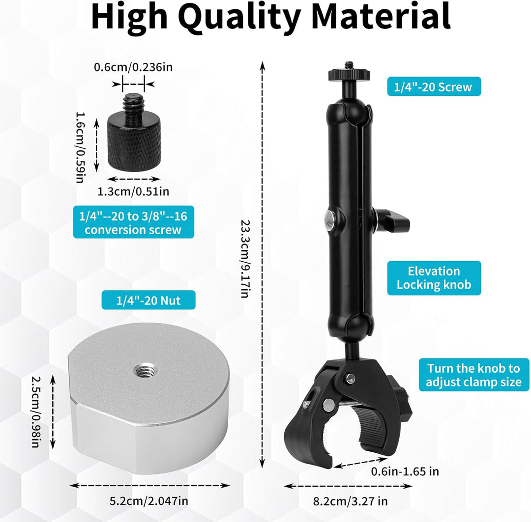 Starlink Mini Halterung, Aluminium-Adapter für Starlink Halterung Balkon mit 1/4"-20 und 3/8"-16 Gew