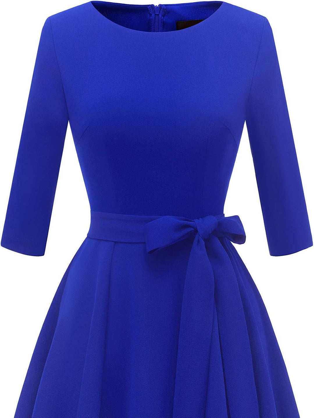 DRESSTELLS Damen 1950s Retro Vintage Rockabilly Kleid Festliches Partykleider Knielang 3/4 Arm Ballk
