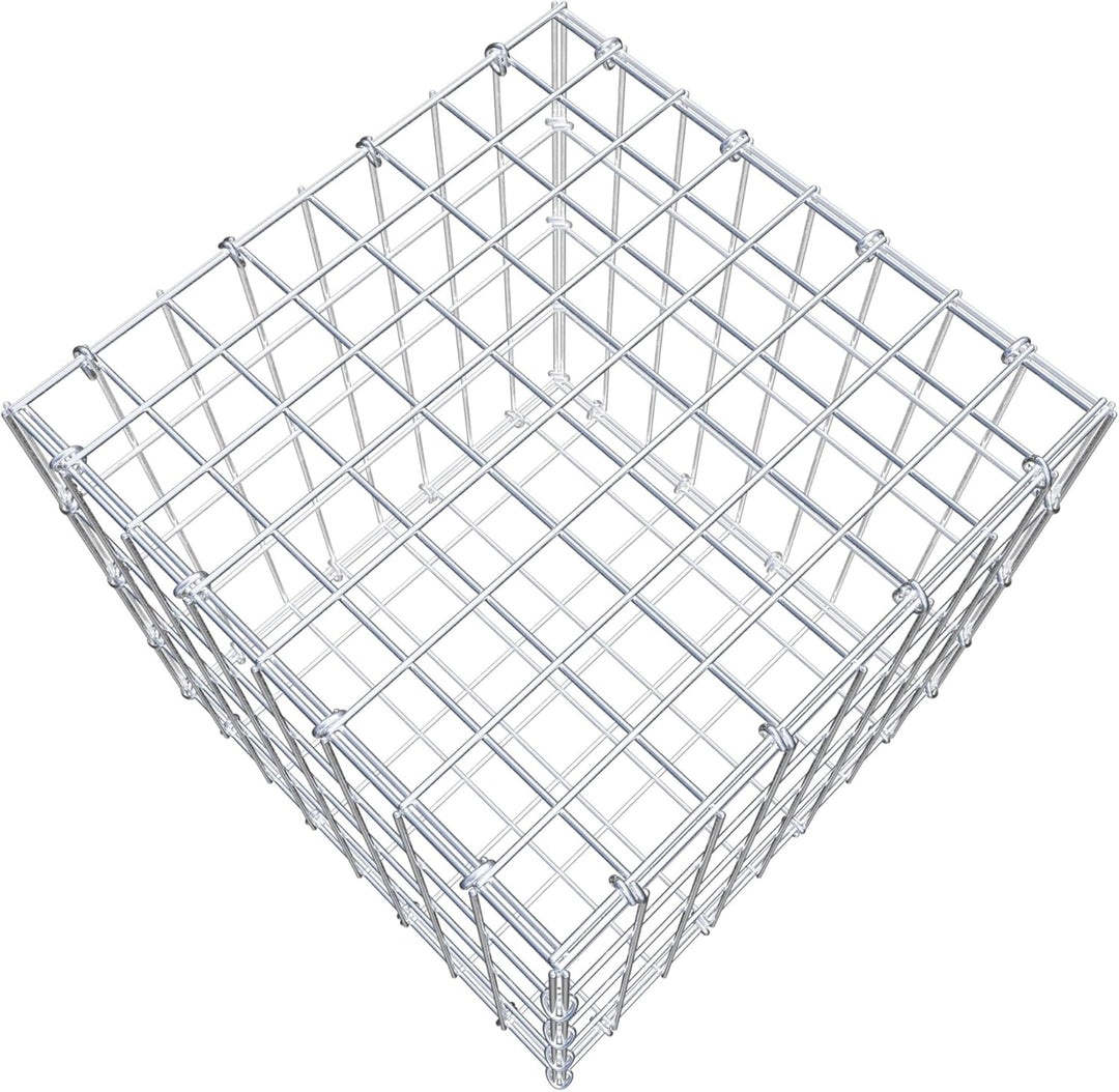 GABIONA Steinkorb-Gabione eckig, Maschenweite 5 x 10 cm, Tiefe 40 cm, Gabione 40 x 40 x 40 cm (L x H