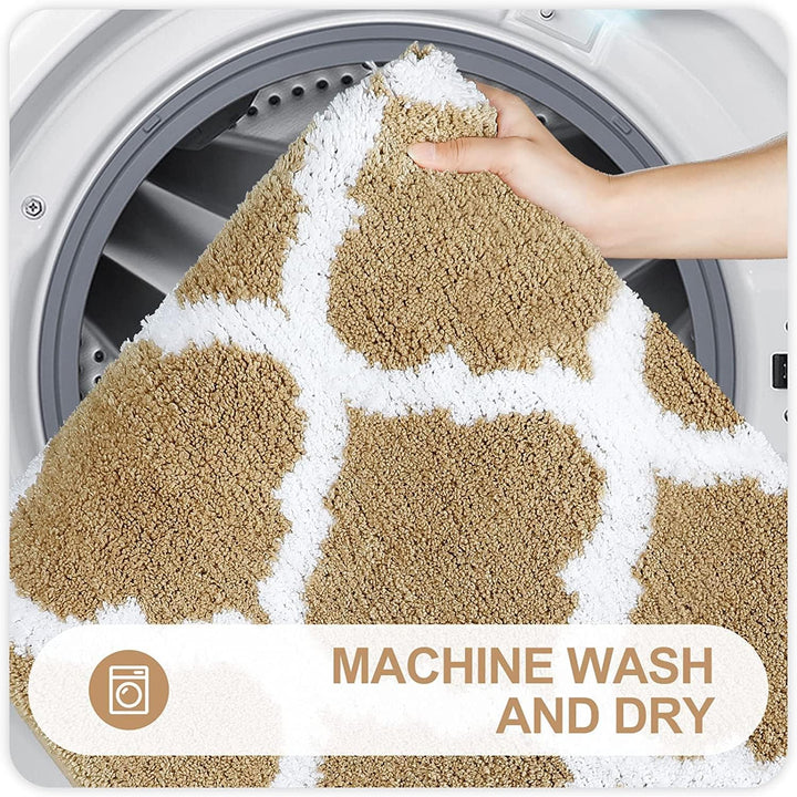 Homaxy rutschfest Badematte Badezimmerteppich Waschbar Hochflor Badteppich Flauschige Mikrofaser Bad