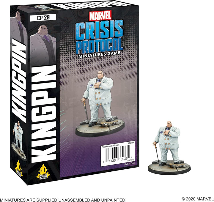 Atomic Mass Games, Marvel Crisis Protocol: Character Pack: Kingpin, Miniatures Game, Ages 10+, 2+ Pl