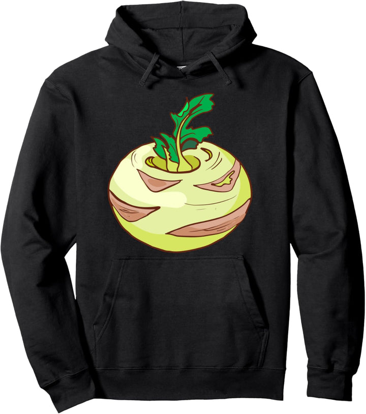 Gelbe Kohlrabi Gemüse Vegan Veganer Vegetarisch Vegetarier Pullover Hoodie
