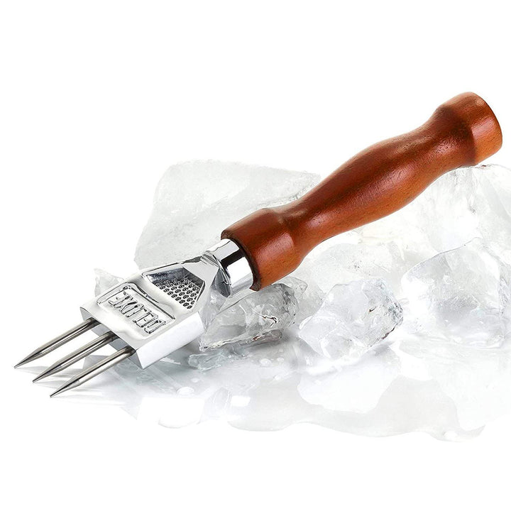 Eispickel, Robustes EIS Chipper Massivem Holzgriff, 304 Edelstahl DREI Gegessener Eisbrecher Für Coc