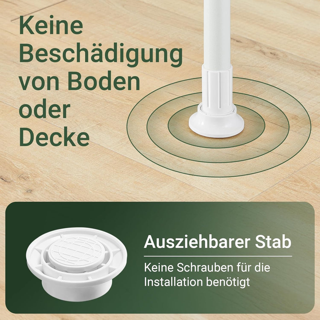 SoBuy Teleskop Kleiderständer, robuster Kleiderstange, verstellbarer offener Kleiderschrank für Schl