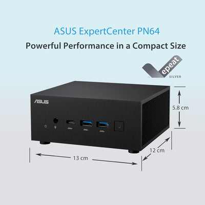 ASUS ExpertCenter PN64-BB3012MD Barebone Mini PC (Intel Core i3 1220P Prozessor, Intel Irix XE Grafi