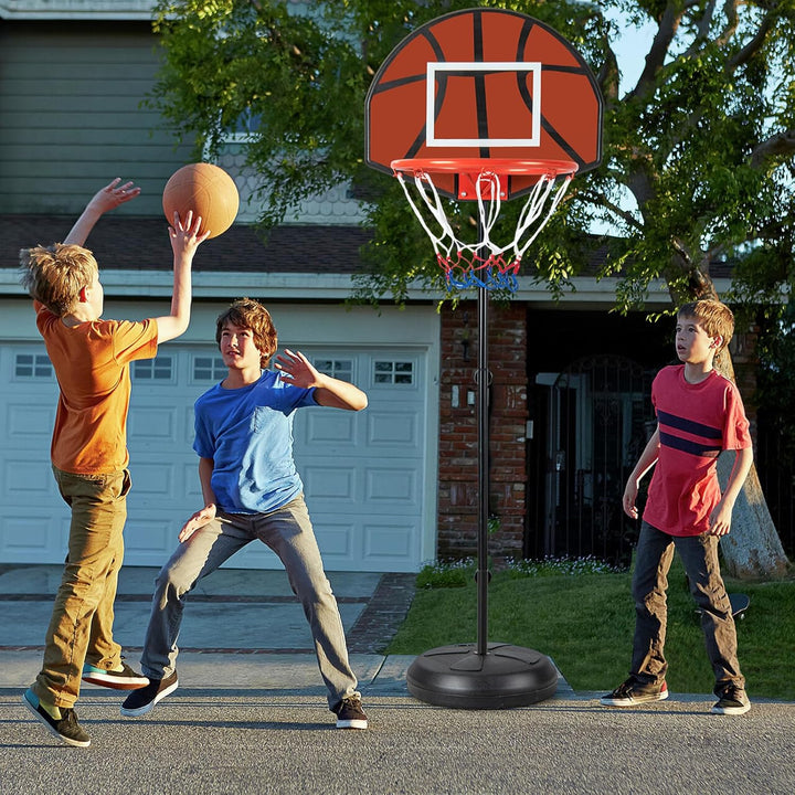 LIFEZEAL 2-in-1-Basketballkorb mit Dartscheibe, Basketballständer für Kinder mit doppelseitiger Seit
