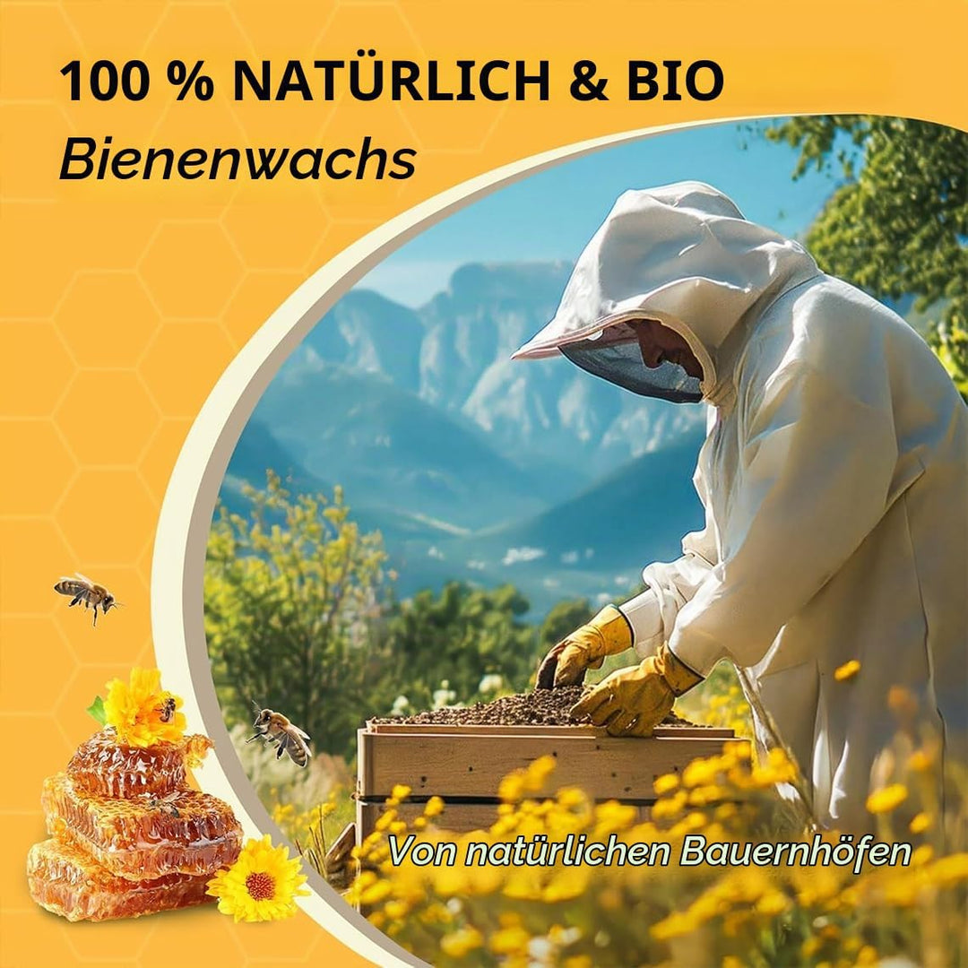 Bienenwachs Pastillen,2kg 100% natürliches Bienenwachs, Perfekt geeignet für Kosmetikprodukte, Biene