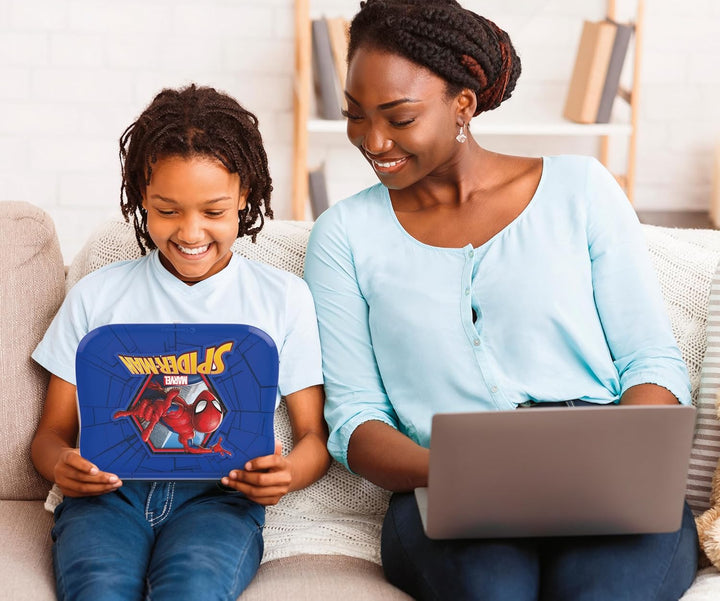 Clementoni - Computer Kid Spiderman Lern-Laptop für Kinder ab 4 Jahren, 30 pädagogische Aktivitäten,