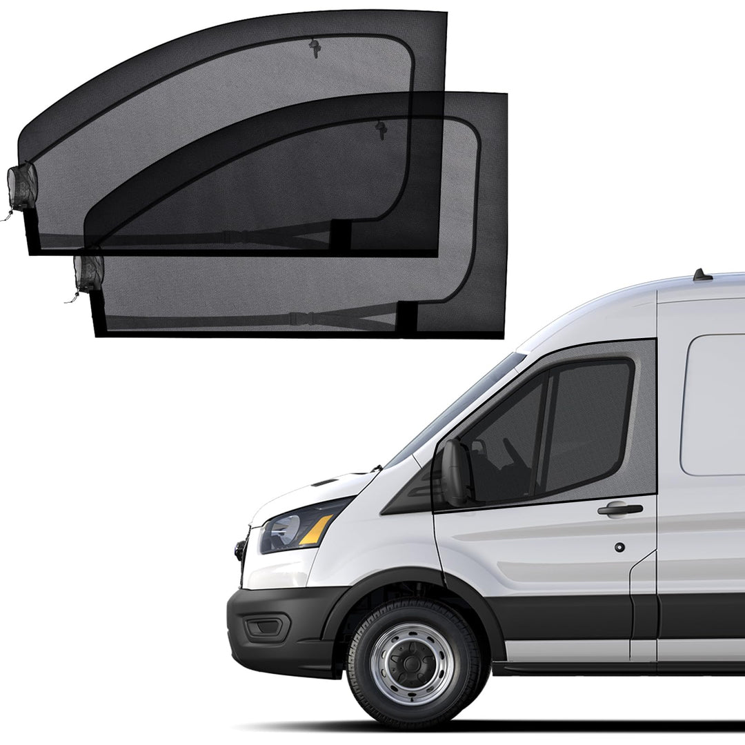 XCBYT Moskitonetz Auto Seitentür für Ford Transit Custom | Reissverschluss Fliegengitter Auto Insekt