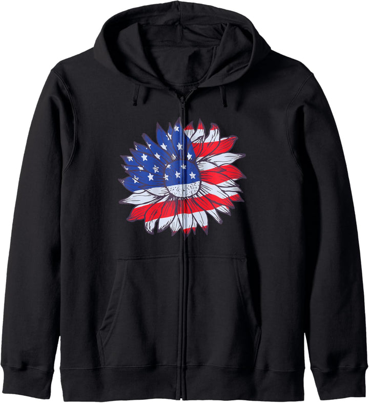 Amerikanische Sonnenblume Kapuzenjacke