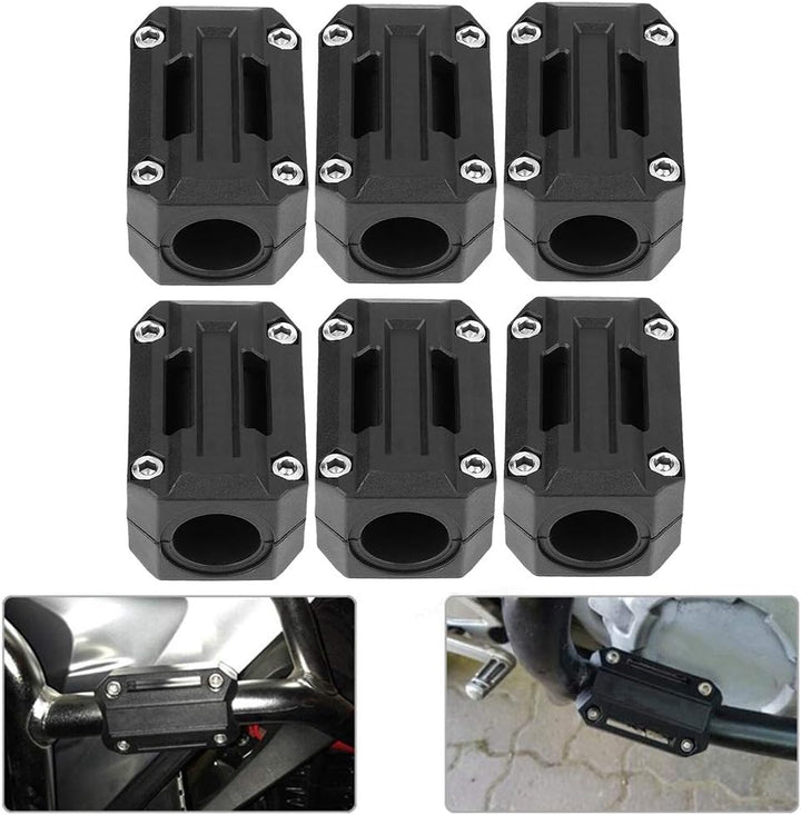 Stossstangenblöcke 3 Paar Motorrad Motor Stossstangenschutzblöcke 22/25/28mm Motorrad Stossstangensc