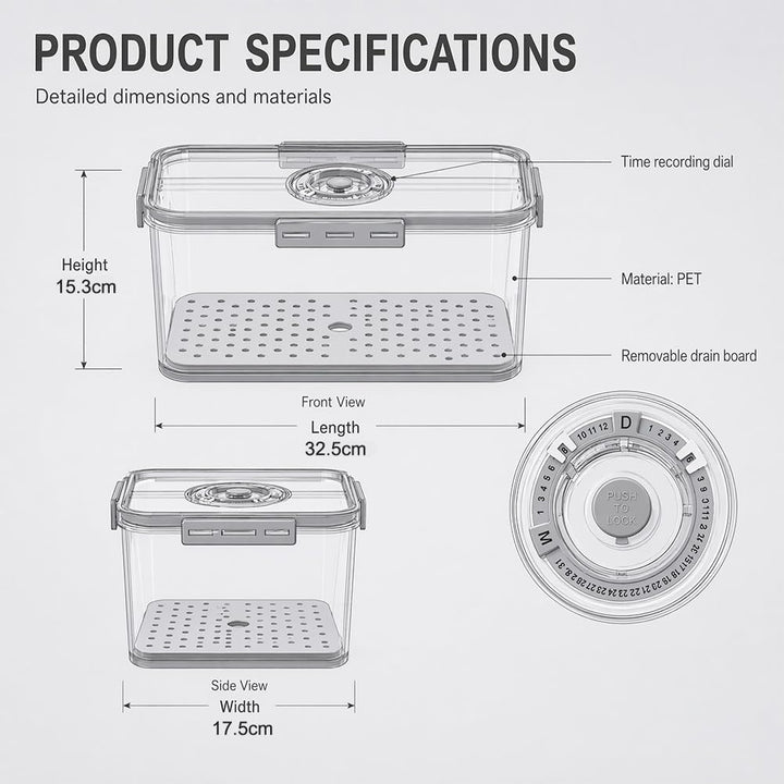 CEWROM Brotkasten mit Deckel,Moderne Brotaufbewahrungsbox mit Zeitschaltuhr | Toastbrotbox Bread Box