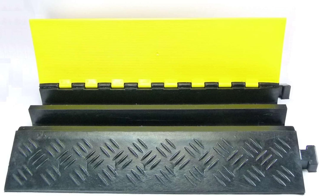 4 Stück 2 Kanal Feuerwehr/THW Kabelbrücke Schlauchbrücke 90 x 61 x 10,5 cm für PKW &amp; LKW (4 Stück 90