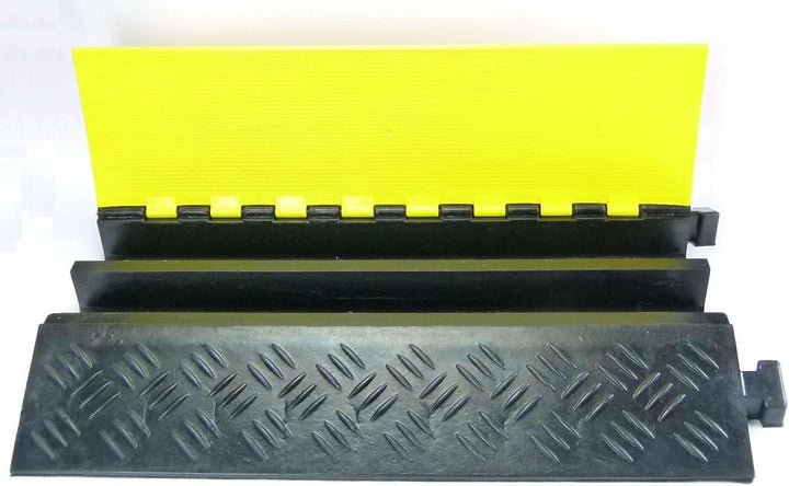 4 Stück 2 Kanal Feuerwehr/THW Kabelbrücke Schlauchbrücke 90 x 61 x 10,5 cm für PKW &amp; LKW (4 Stück 90