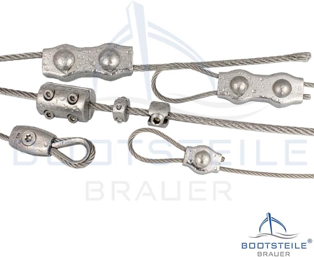50 Meter Edelstahl - Drahtseil 7x19 weich D= 5 mm - Edelstahl A4 Edelstahlseil Stahlseil I BOOTSTEIL