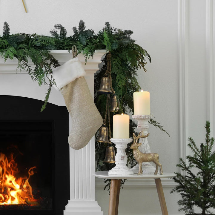 Weihnachtsglöckchen zum Aufhängen XXL gross, Glocken Vintage Glöckchen, rustikal Metallglöckchen, We