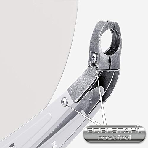 Fuba DAA 780 W Satellitenantenne Aluminium in Weiss HDTV 3D 4K Premium X Deluxe Octo LNB Sat 78 cm +