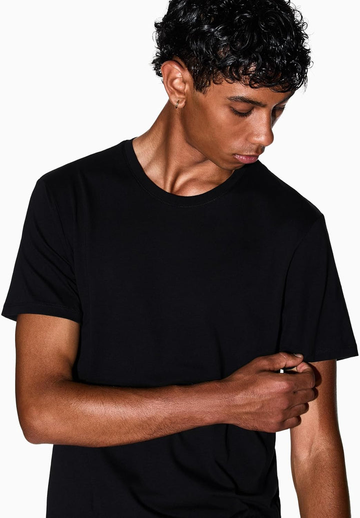 Armani Exchange Herren Pima Small Logo T-Shirt, 1200 Black
