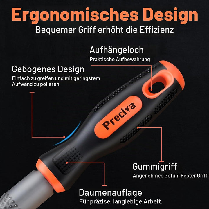 Feilen Set, Preciva 6tlg. Feilenset Metall und Holz Feilensatz inkl. Flachstumpfeile, Halbrundfeile,