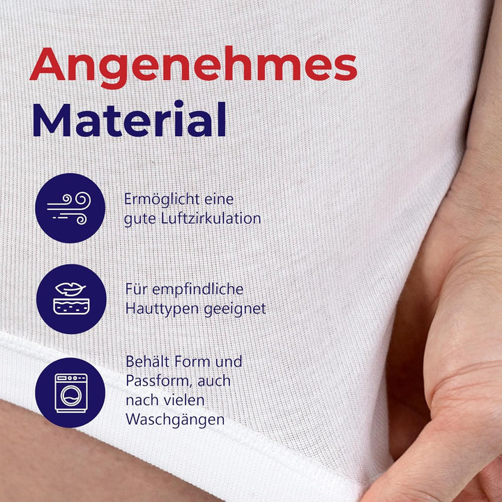 SES Taillenslip Damen Feinripp 5er Pack 38-56 - 100% Baumwolle, hohe Taille &amp; bequemer Weiches Bündc