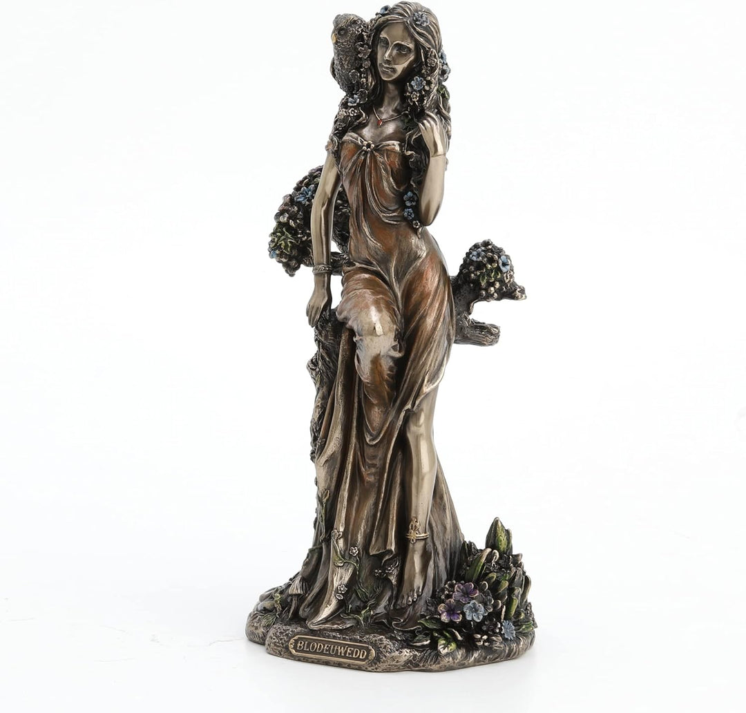 Veronese Design Blodeuwedd Keltische Göttin des Frühlings und der Blumen, kaltgegossenes Kunstharz,