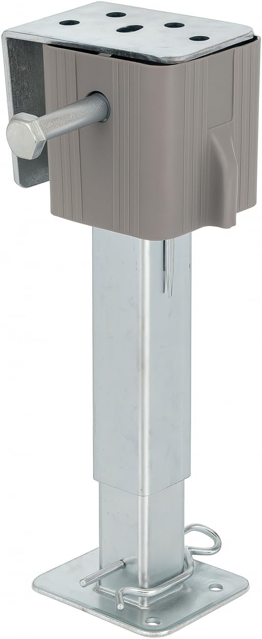 Preiswert &amp; Gut 2 STK Stützen höhenverstellbar klappbar, Stahl verzinkt 290-460 mm | Kurbelstütze Se