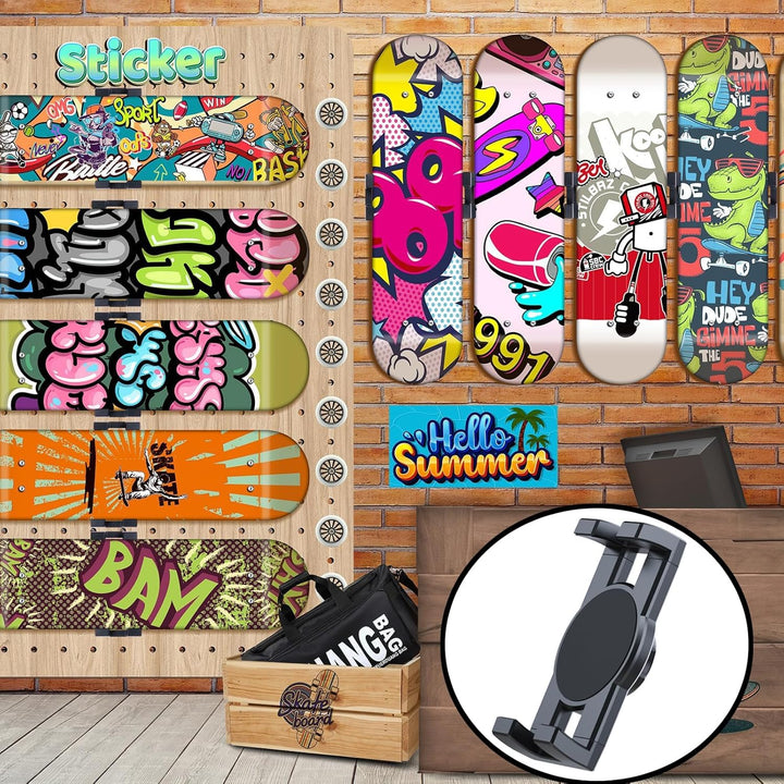 2er-Set Skate-Deck-Wandhalterung, 360° drehbare Skateboard-Wandhalterung, schwimmender Display-Aufhä