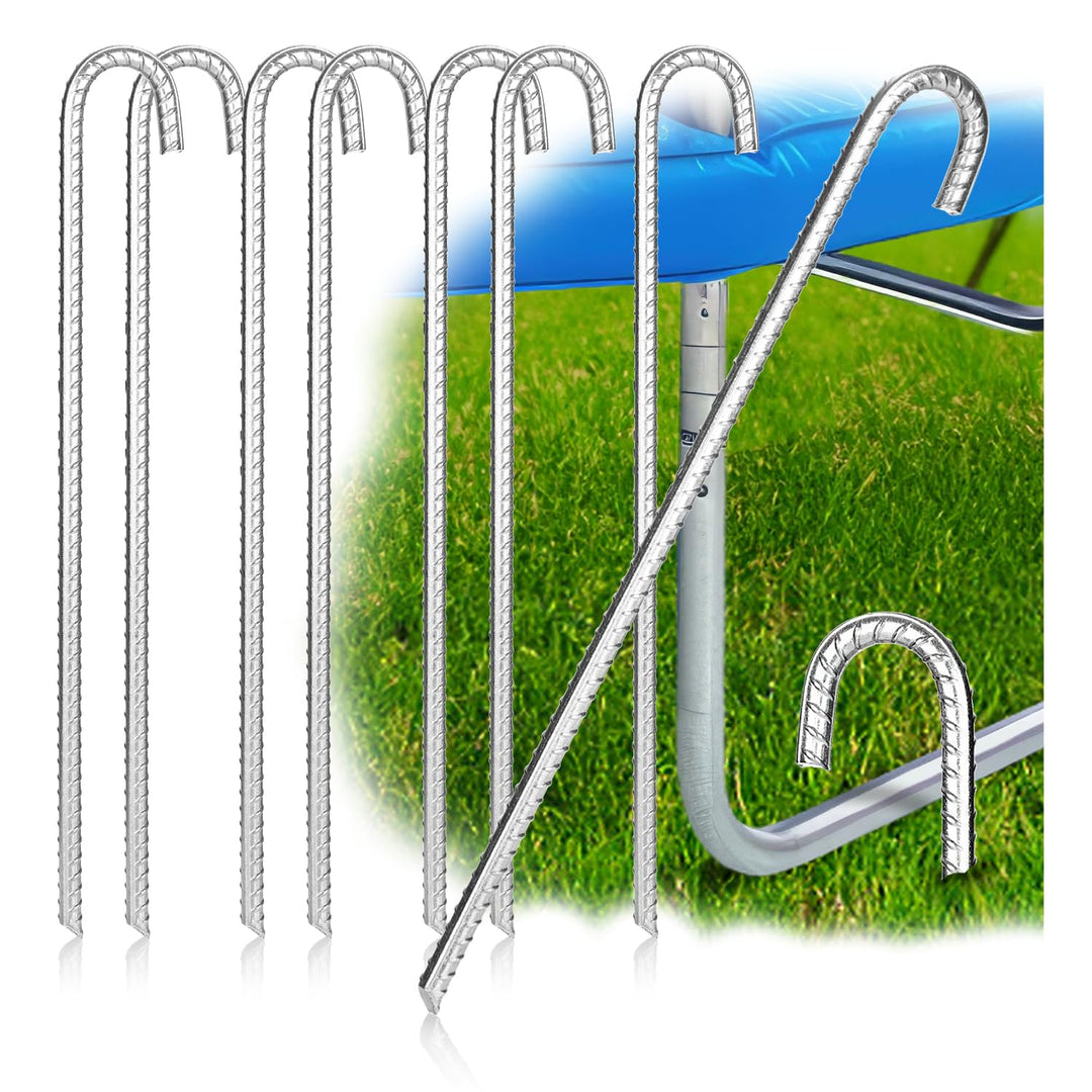 COM-FOUR® 8X XL Bodenanker aus massivem Stahl - extrem stabile Erdanker für Zelte, Pavillons, Hüpfbu