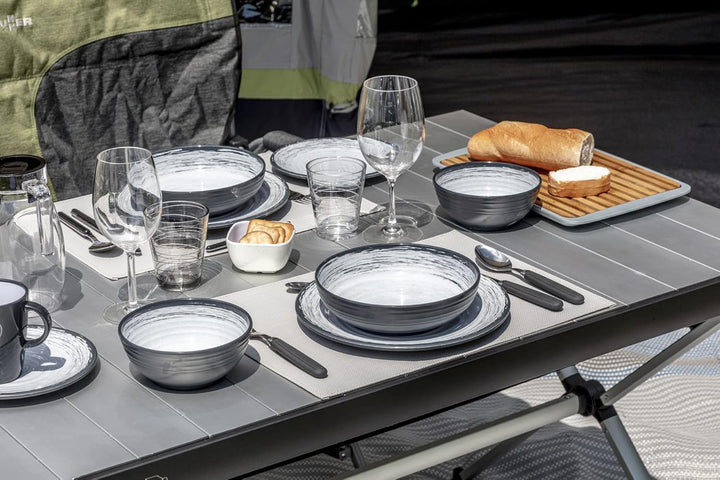 Brunner 0830150N.C3S Set Teller, Becher, Schalen, Becher aus Melamin, bruchsicher, Stonetouch, 40 St