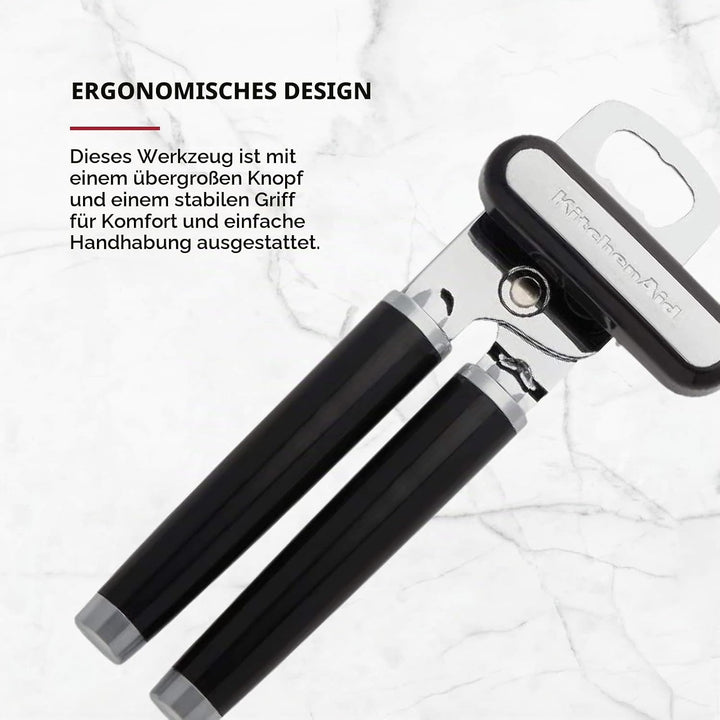 KitchenAid KE199OHOBA Klassischer Multifunktions-Dosenöffner/Flaschenöffner, 21 cm, Schwarz One Size