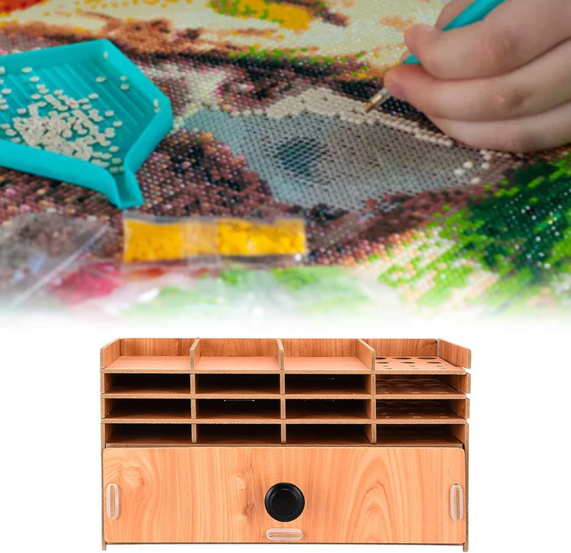 Perlen Sortier Multifunktionsbox, aus Holz Mehrschichtig Strass Organisator, Aufbewahrungsbe Hälter