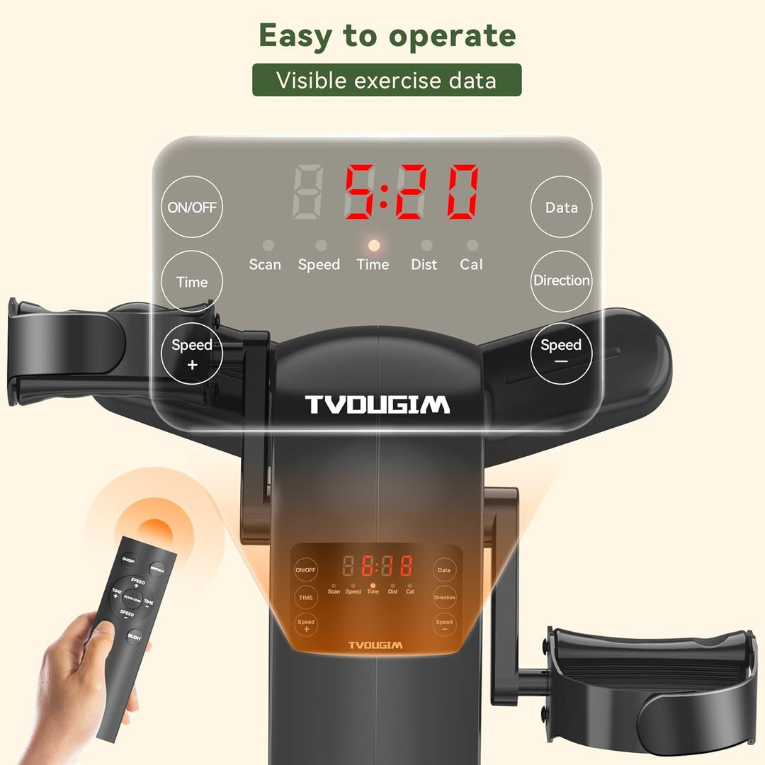 Pedaltrainer, Beintrainer für Zuhause, Leisem Motor, 12 Geschwindigkeitsstufen, Heimtrainer Senioren