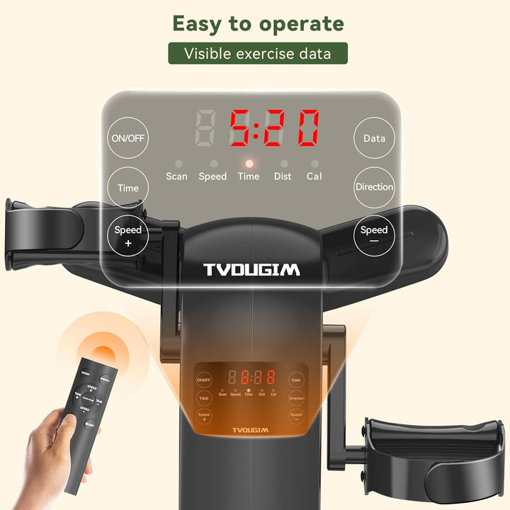 Pedaltrainer, Beintrainer für Zuhause, Leisem Motor, 12 Geschwindigkeitsstufen, Heimtrainer Senioren