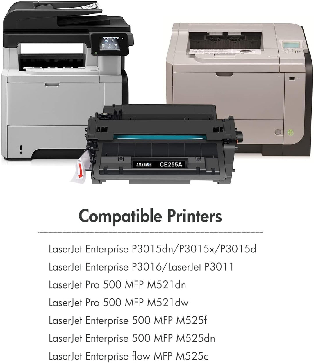 55A CE225A Schwarz Toner Kompatibel als Ersatz für HP 55X CE255AD CE255X Laserjet Enterprise P3015DN