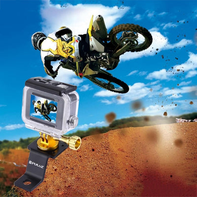 PULUZ Go pro Halterung für Motorrad Feste Metallhalterung Schraube für GoPro Hero12 Black / Hero11 /