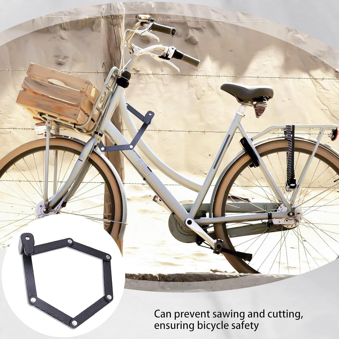 sports flyfree Fahrradschloss, 80cm Faltschloss Fahrrad, Hochsicherheits Faltschloss mit Halter und