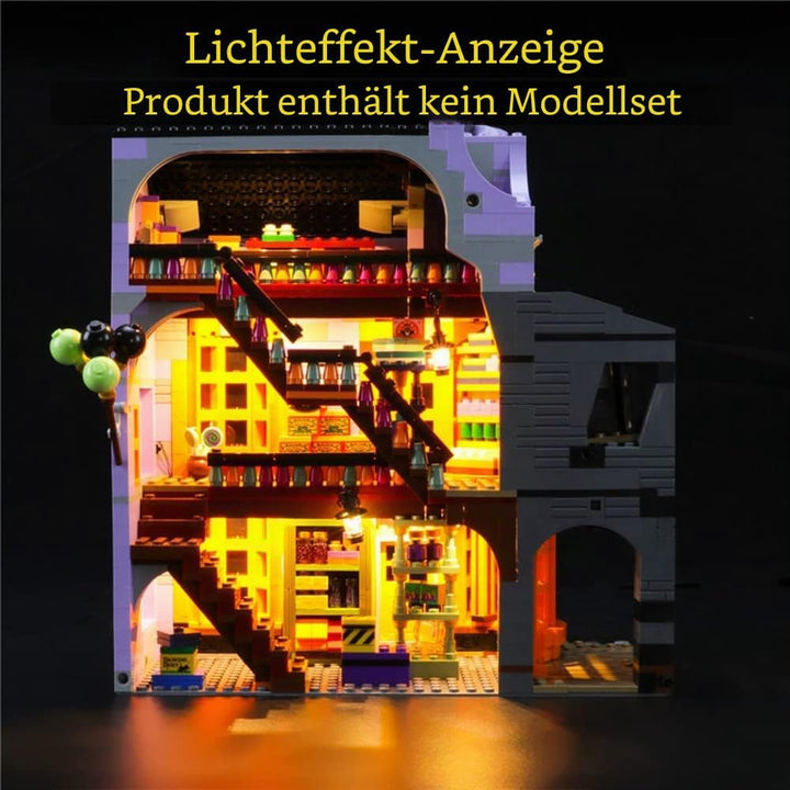 GEAMENT LED Licht-Set Kompatibel mit Lego Harry Potter Winkelgasse (Diagon Alley) - Beleuchtungsset