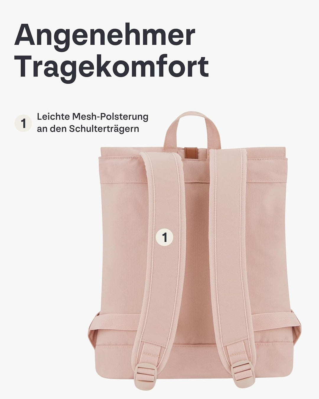 Johnny Urban Rucksack Damen - Mia - Schlanke Tasche mit Laptopfach - Aus Recyceltem PET - 7L - Wasse