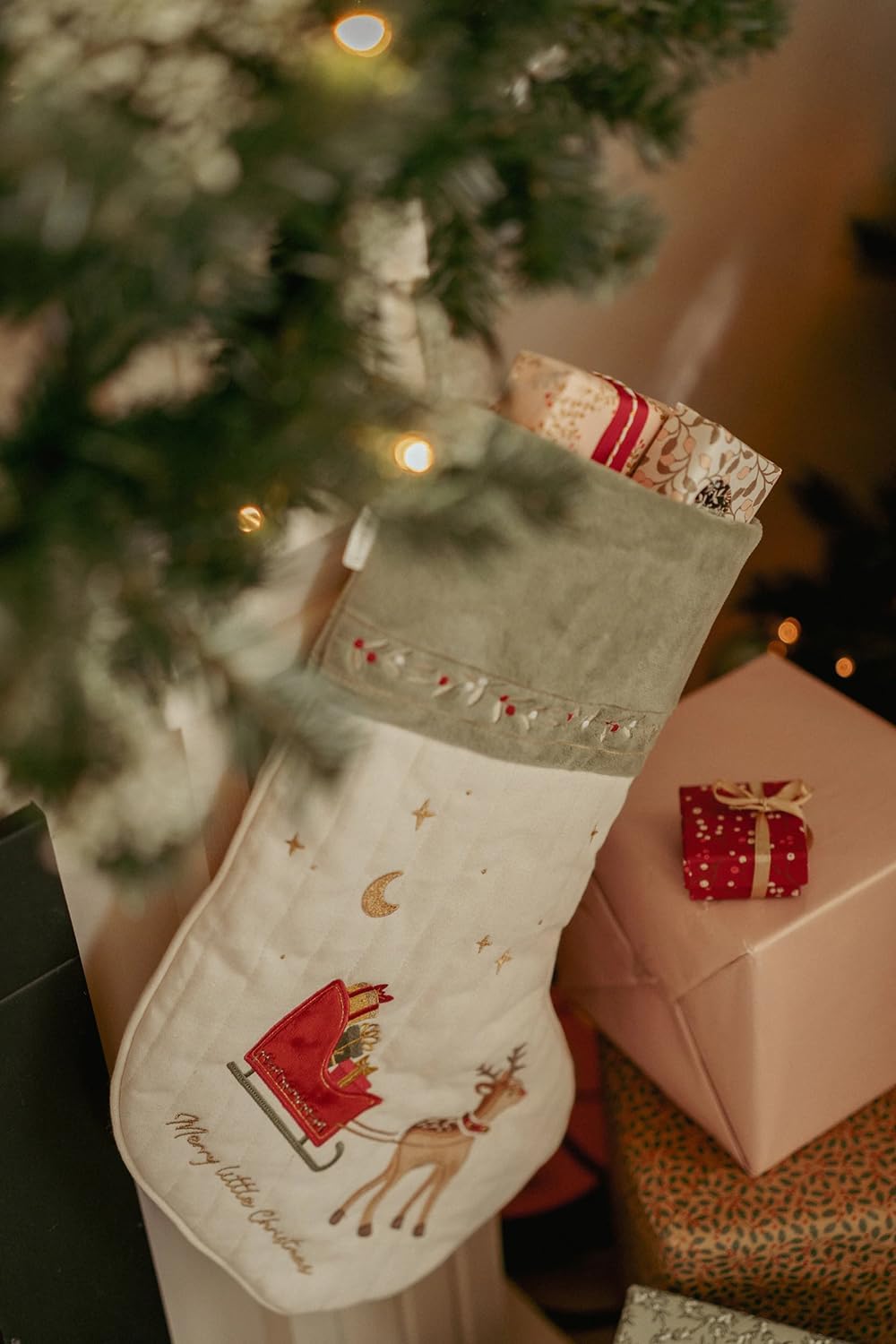 Little Dutch Weihnachtsstrumpf Nikolausstrumpf Nikolausstiefel zum Befüllen und Aufhängen XL - Weihn